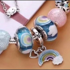 PANDORA BRACELET RAINBOW MURANO CHARM Bundle
